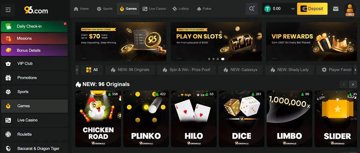 69 Casino Usability and Interface
