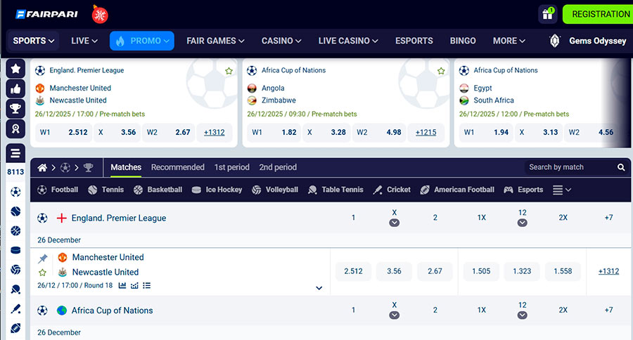 Fairpari Spotsbetting