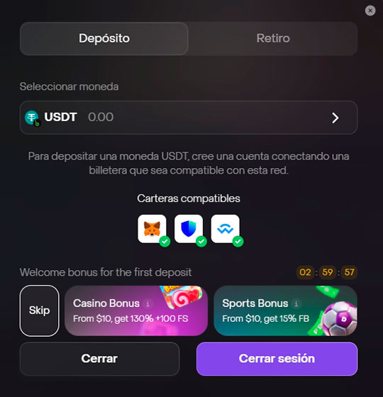 Deposito Dexsport Casino