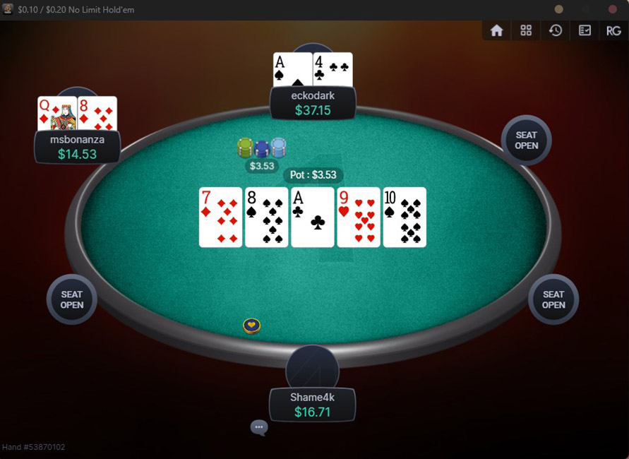 4 Poker Holdem Table