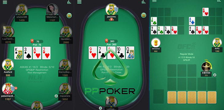 PPPoker tables
