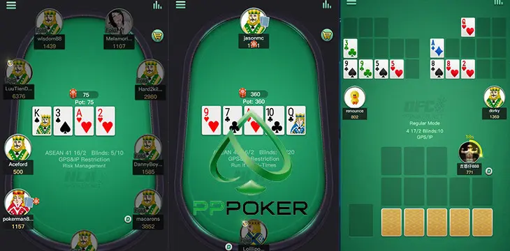 PPPoker tables