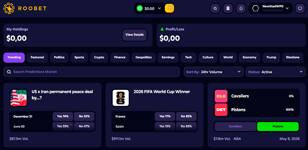 Roobet Predictions Page