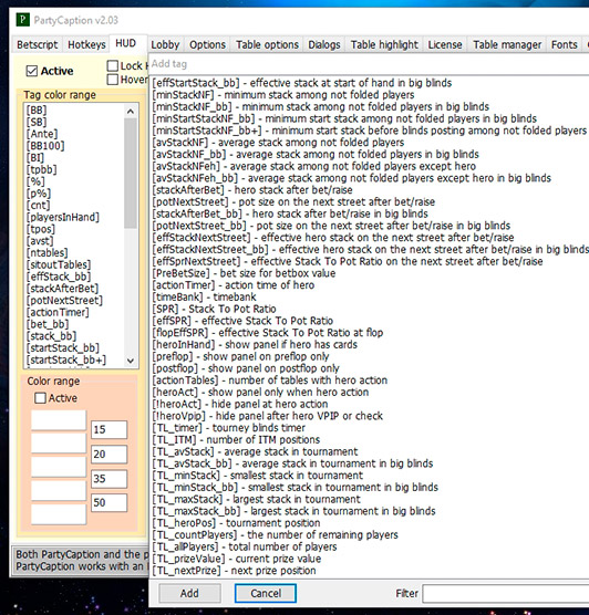 Party Caption настройка ХАДа