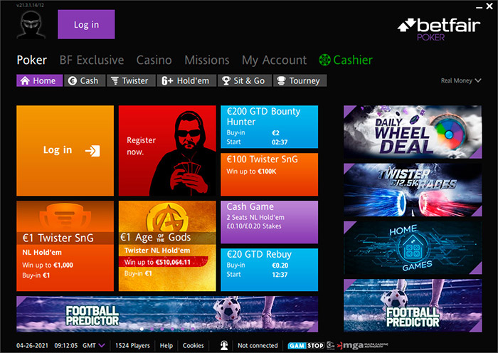 Betfair Poker Main Lobby En