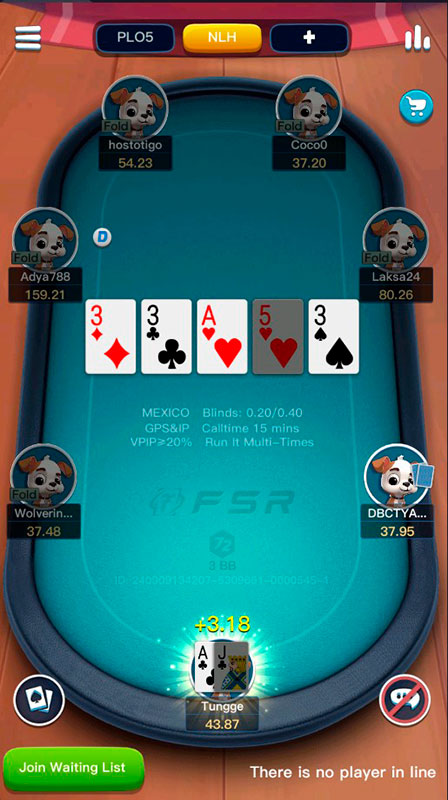 Fish Poker Holdem Table