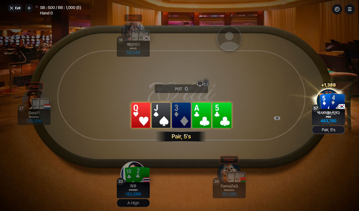 Lucky Bun Poker 6 Max Table