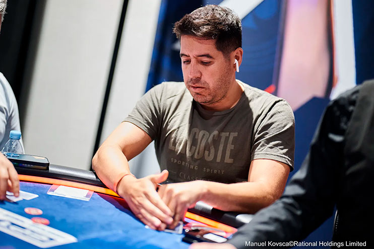 El argentino Diego Aro se sitúa 10º en el chip count de este US$1.500 Monster Stack y también tiene intactas sus opciones de llegar a ser finalista del torneo