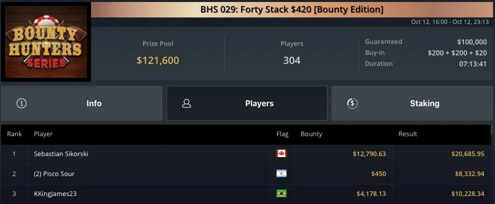 Cobro de Matías Gabrenja en GGPoker