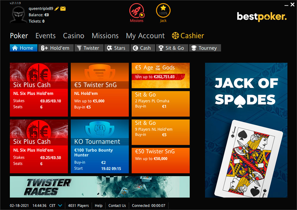 Bestpoker Main Lobby Ru