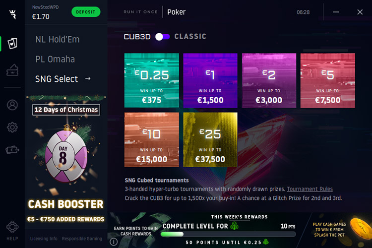 Run It Once Poker Sng Lobby En