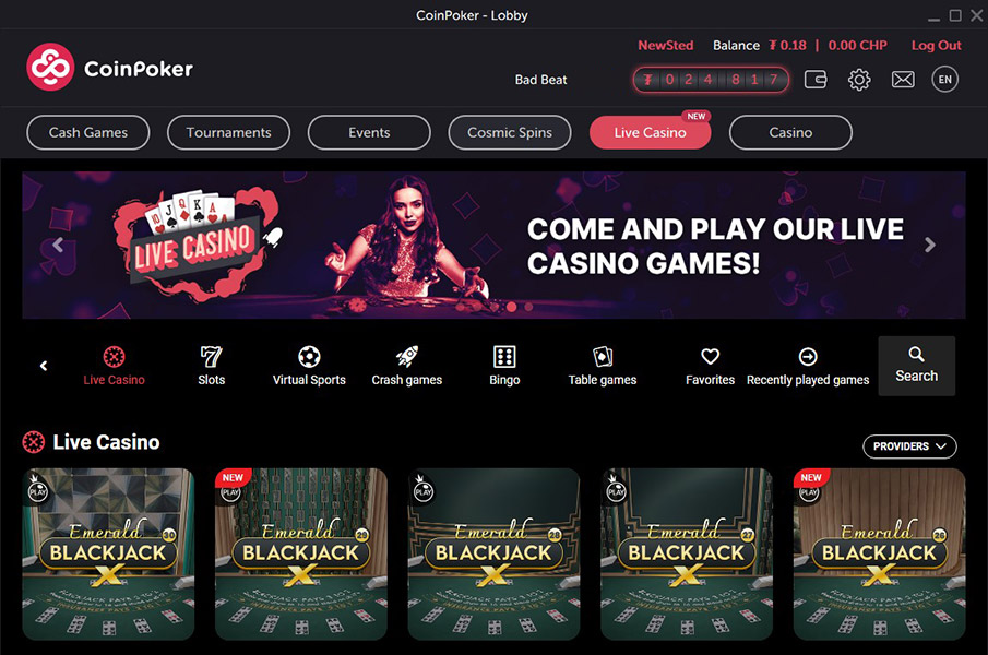 Coin Poker Casino Live Games