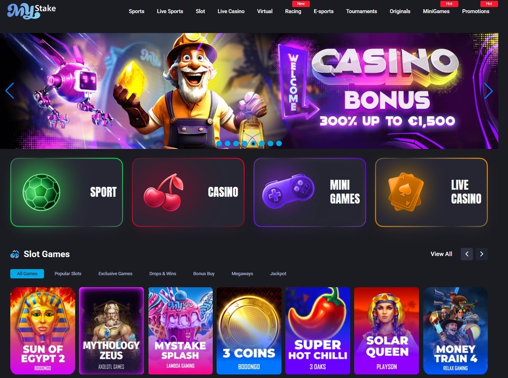Mystake Casino Interface