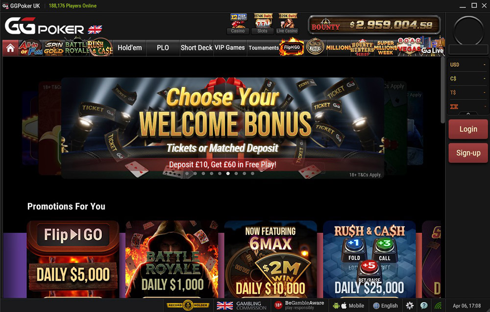 G Gpoker Uk Main Lobby