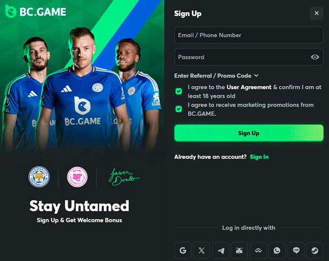 BC Game Registration