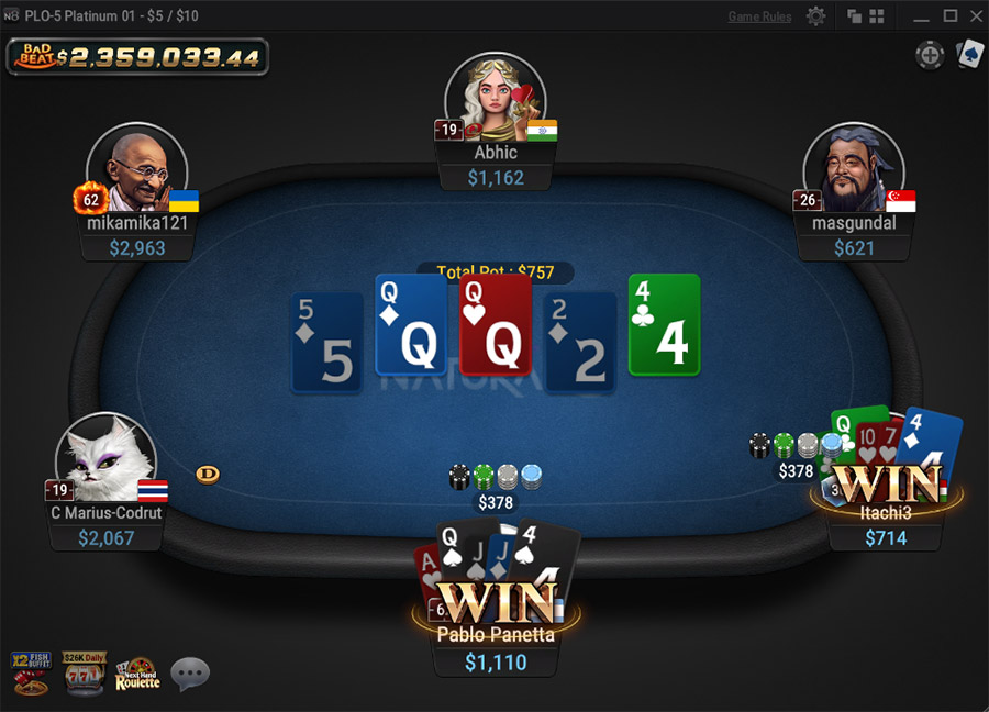 Natural8 Poker Omaha Table En