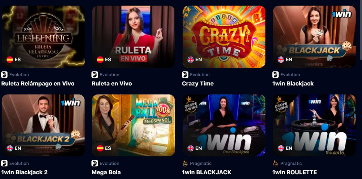 1win Casino Live Dealer Games
