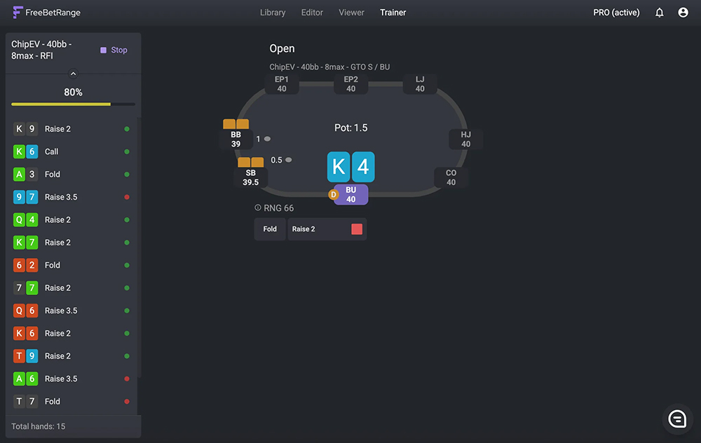 Free Bet Range Trainer