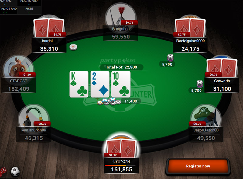 Party Poker Tournament Table Lat
