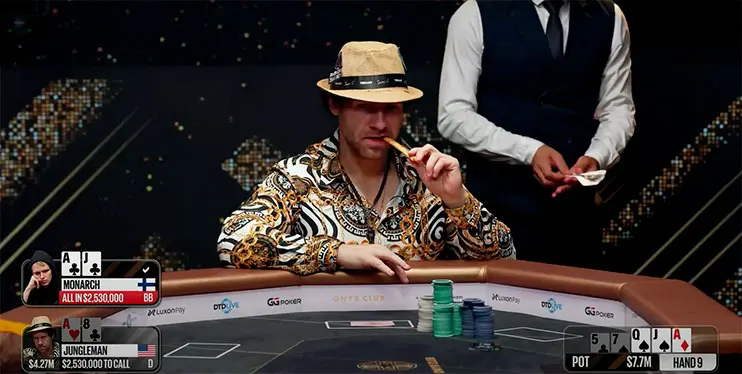 Дэн «Jungleman» Кейтс на серии Triton Poker против Осси «Monarch» Кетолы
