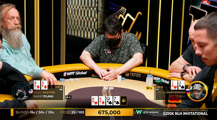 Мартиросян vs Хэкстон раздача с Triton Poker (эпизод 1)