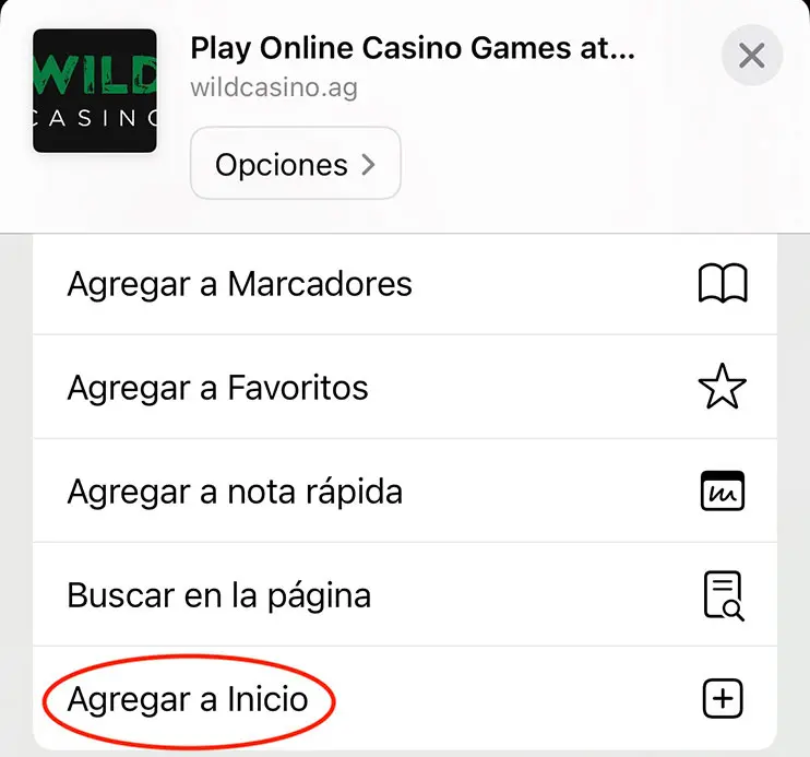 Agregar a Inicio (iOS)