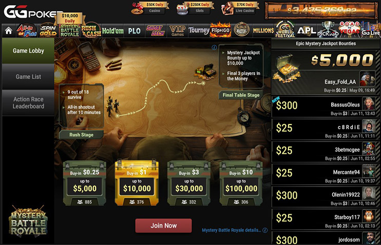 Mystery Battle Royale в Game Lobby