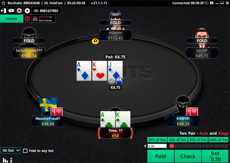 Guts Poker Holdem Table En