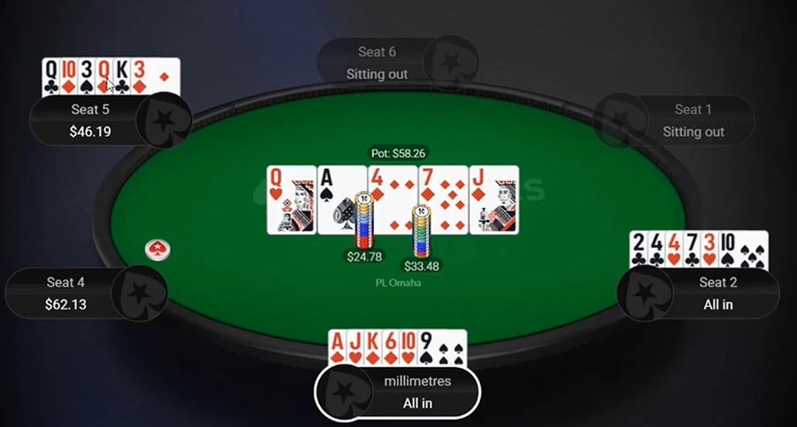Столы по PLO6 в Pokerstars