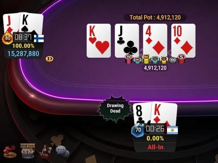 Mano final del Super MILLION$ de GGPoker