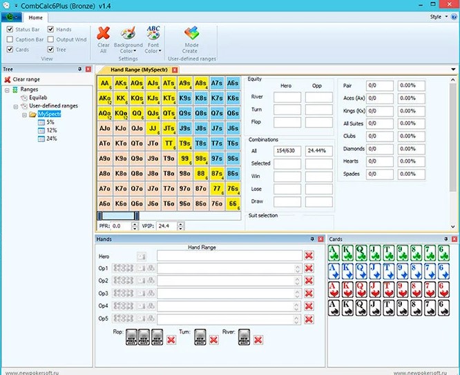 Comb Calc6 Plus создание собственных спектров
