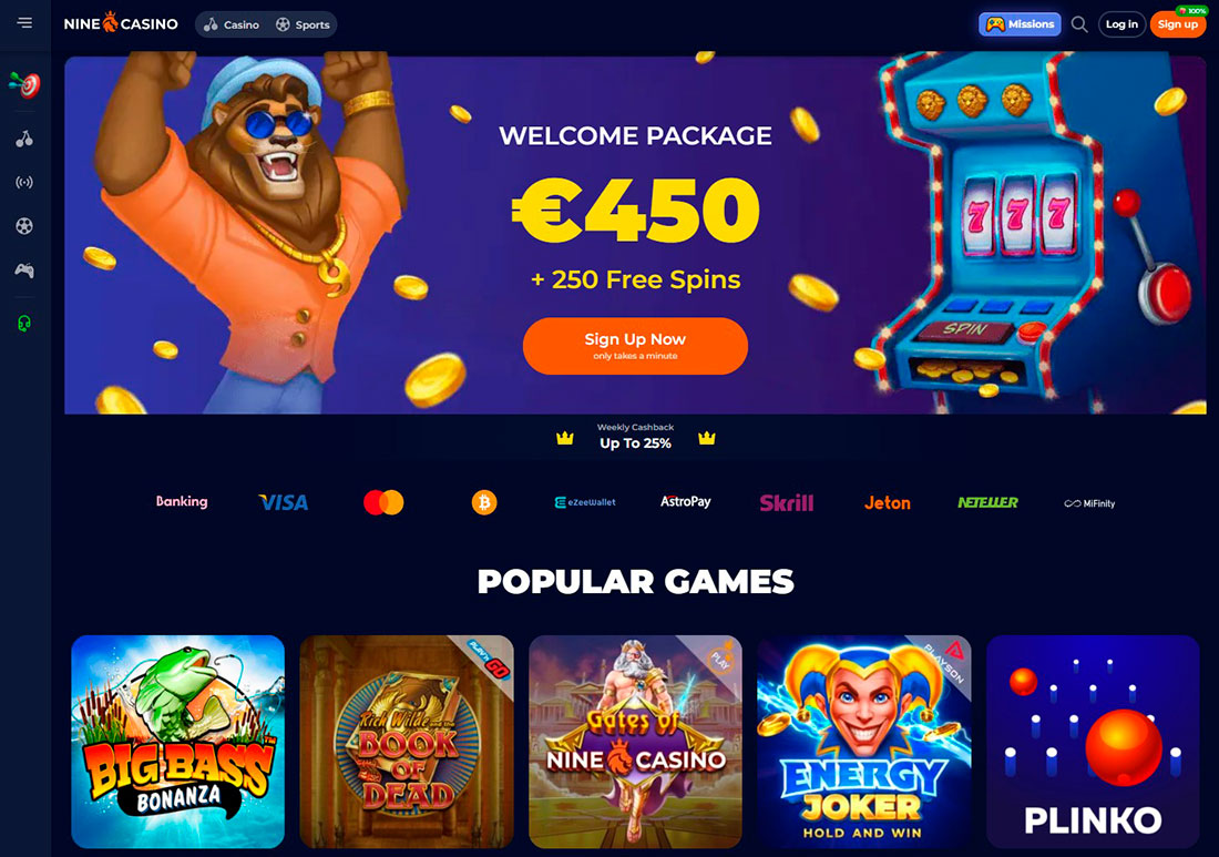 Nine Casino Main Page Site
