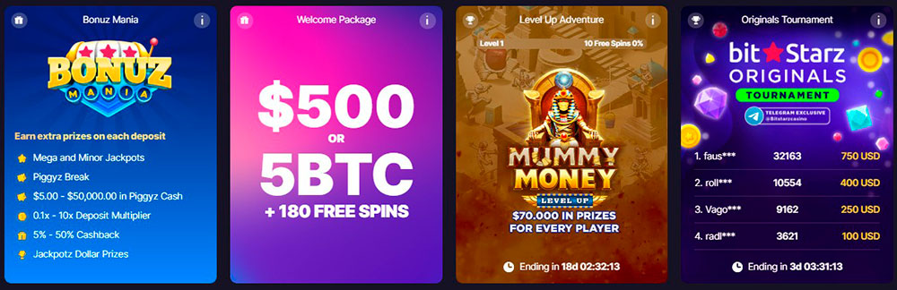 Bitstarz Casino Main Promotions Page