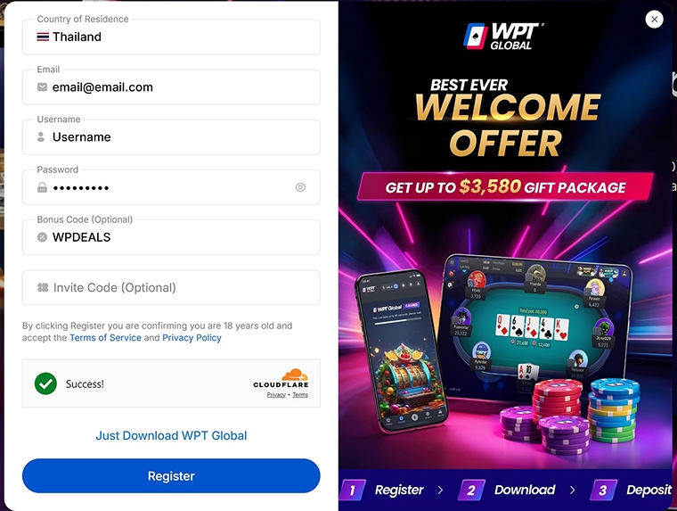 Wpt Global Signup Form