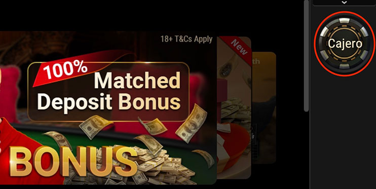 el botón «Cajero» en el cliente GGPoker