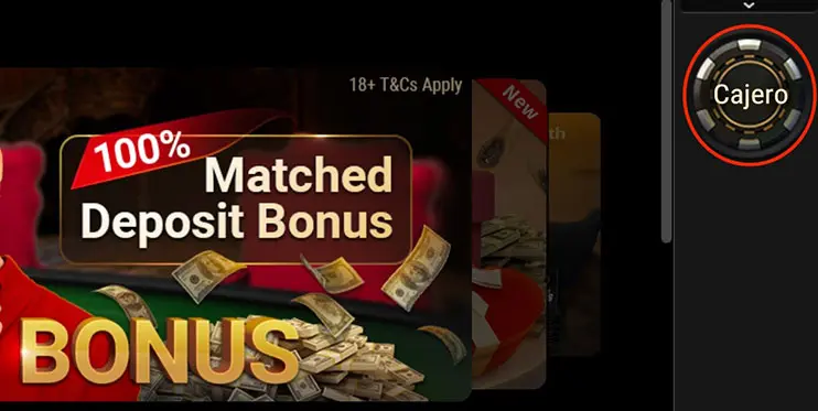 el botón «Cajero» en el cliente GGPoker