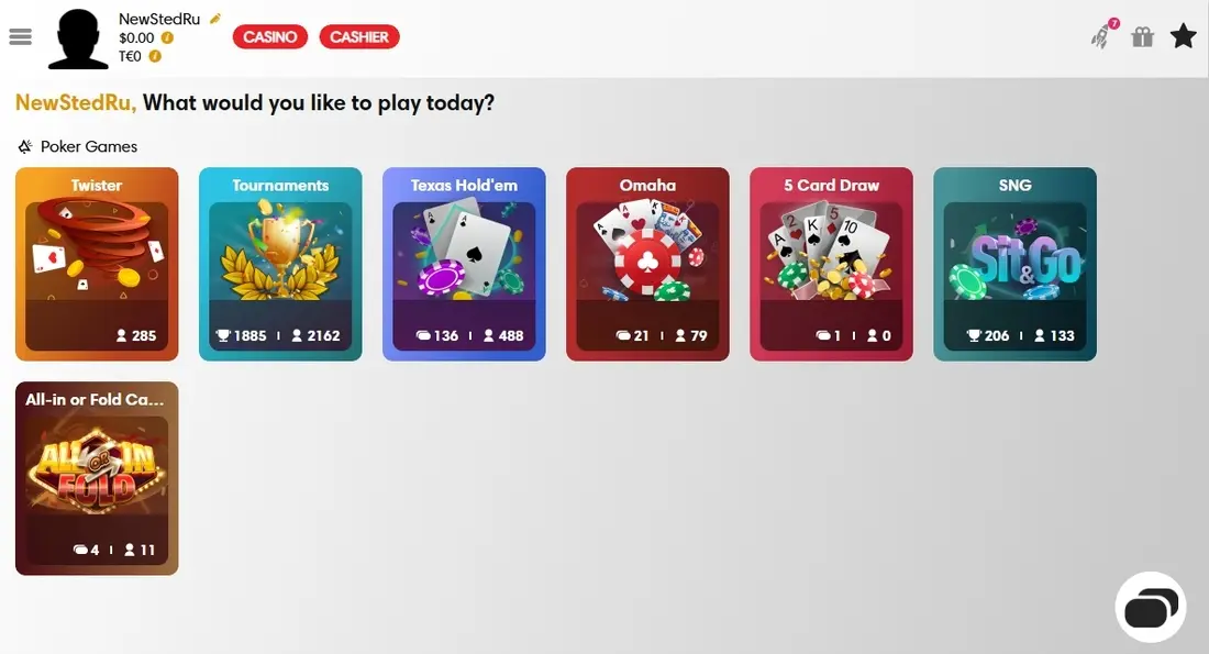 Redstar Poker Browser App
