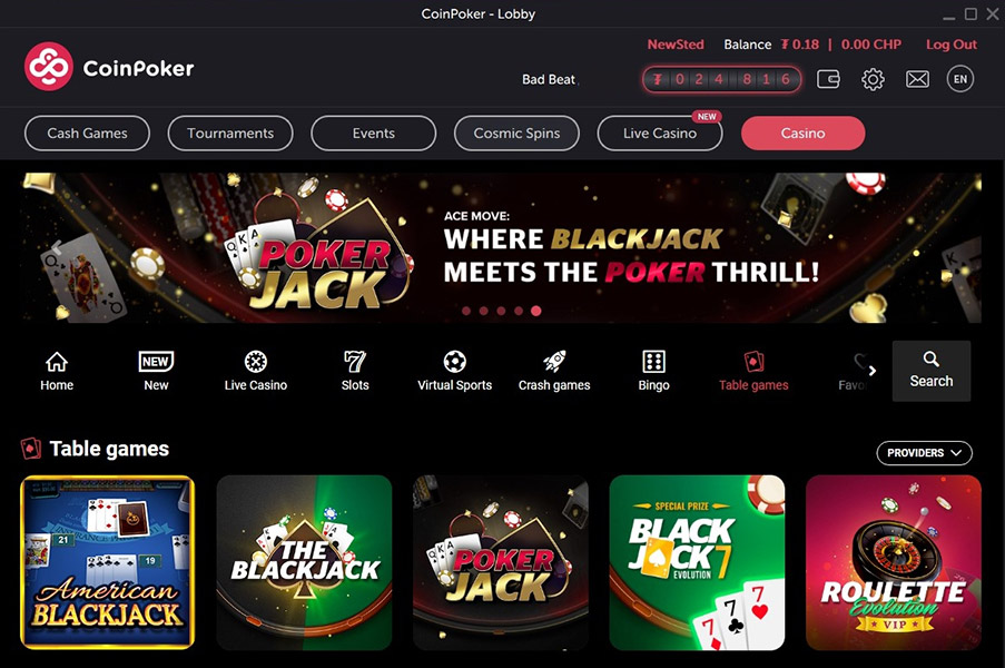 Coin Poker Casino Table Games