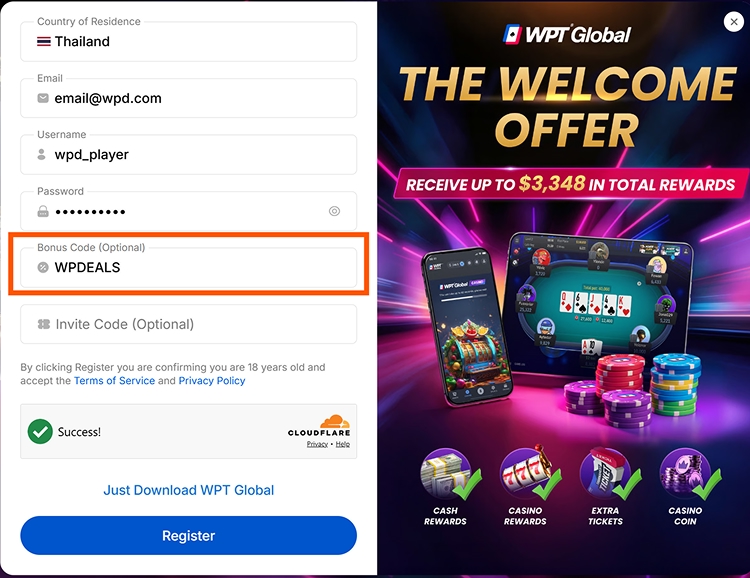Bonus Code Field