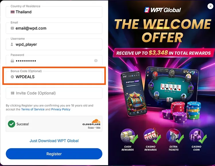 Bonus Code Field