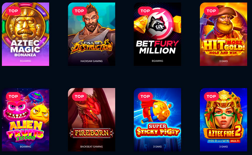 Bet Fury Casino Slots Games