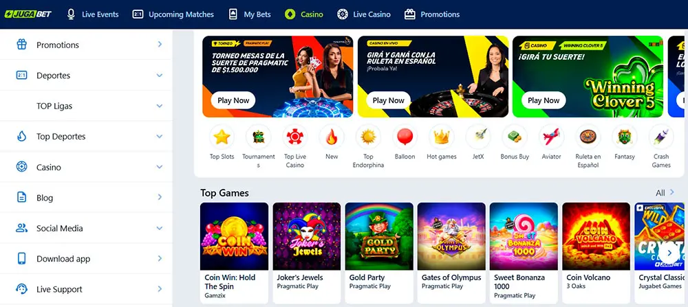 Jugabet Casino User Experience and Interface