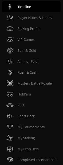 Основные разделы PokerCraft