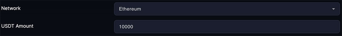 depósito de Coin Poker cantidad y red de blockchain