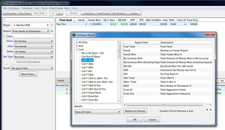 Poker Tracker 4 Configure Report