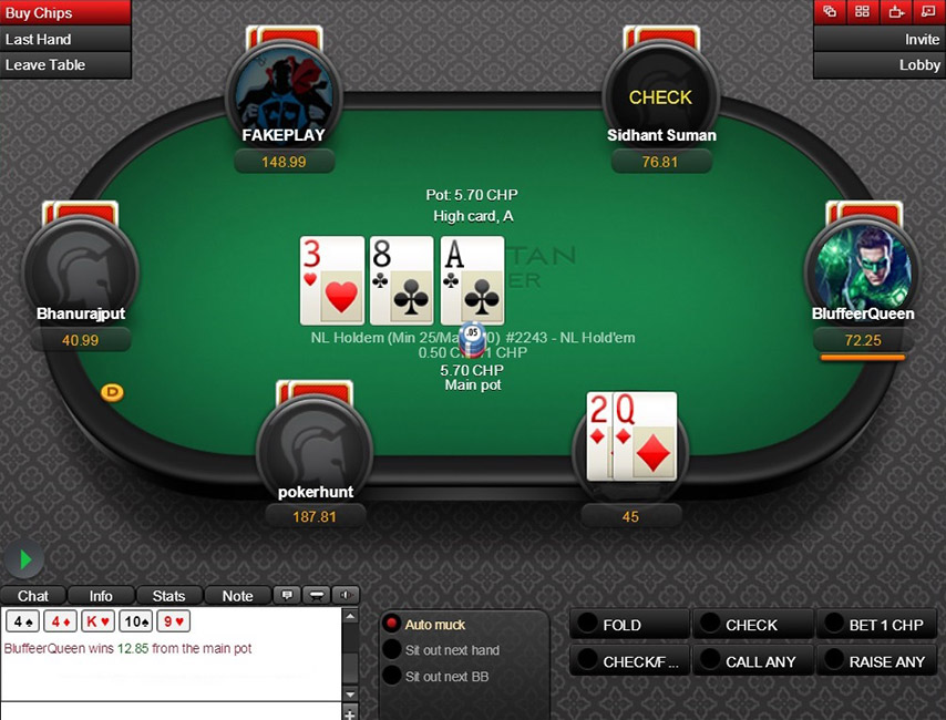 Spartan Poker Holdem Table En