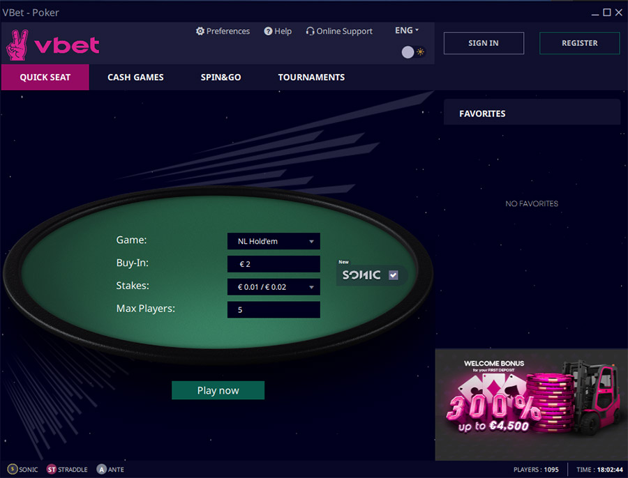 Vbet Poker Main Lobby En