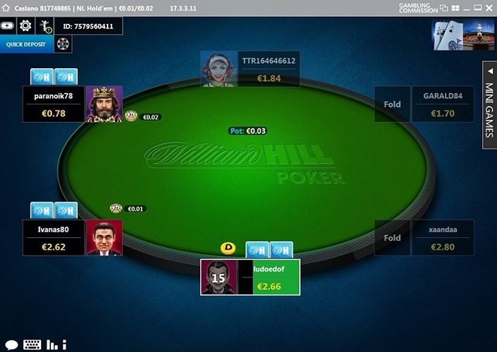 Will Hill Poker Holdem Table En