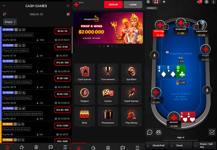 PokerPlanets Mobile App